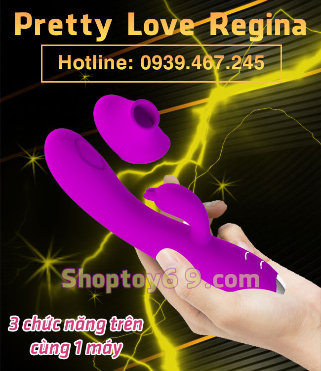 Dương vật giả Pretty Love Regina (tím) – dụng cụ tình dục nữ